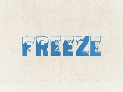 Freeze (inktober) cold freeze frost frozen ice icicle inktober inktober2019 lettering snow