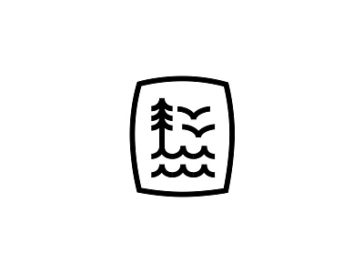 Water, Land & Sky birds branding camping conservation draplin icon logo minimal national parks nautre outdoors preservation thick lines tree wander water waves