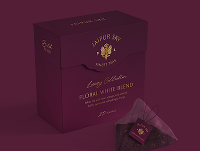 Jaipur Sky beauty branding coffee tea tea box tea packaging teabag