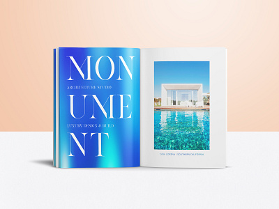 Monument architecture branding brochure editorial layout luxury magazine print stationery