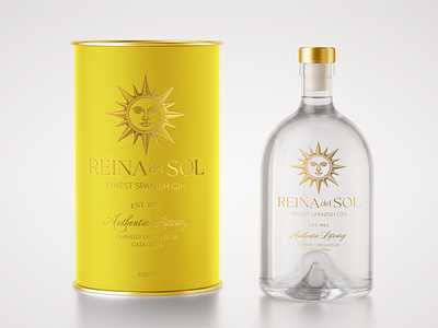 Reina del Sol alcohol alcohol packaging beverage branding food and drink gin logo luxury luxury branding luxury packaging packaging