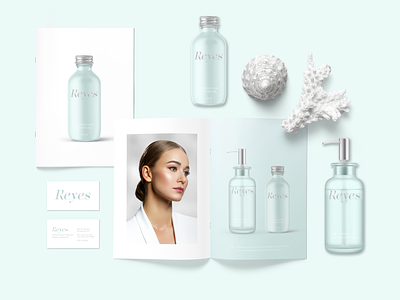 Reyes beauty beauty packaging bottle branding clean frosted logo luxury luxury branding luxury packaging minimalist packaging