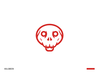 Skull halloween horror logo skull