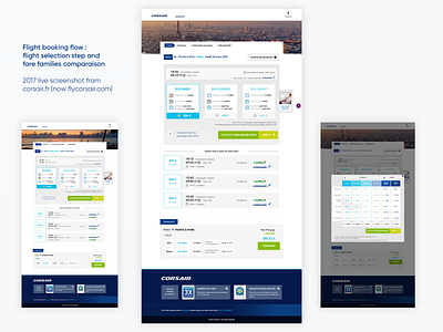 Flight booking flow (production screen 2017)