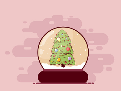 Christmas Tree1 design flat illustration vector