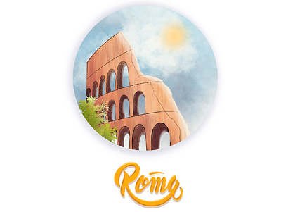 Rome, Italy app art artwork design digital drawing dribbble flat icon illustration illustrator minimal mood sketch vector