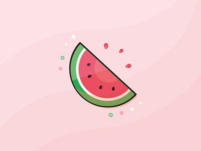 Watermelon Sugar art artwork design digital art digital illustration food illustration logo sugar summer ui watermelon