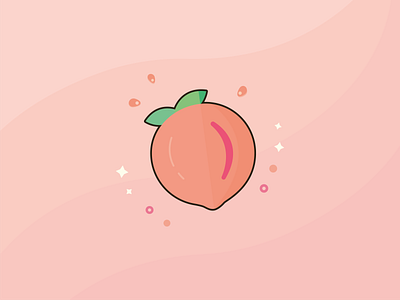 Peaches art artwork design digital art digital illustration food fruit graphic design illustration peach pink round summer vector yummy