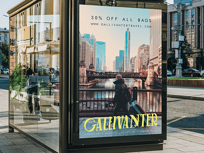 Gallivanter - Travel Luggage Store Branding - Bus Stop Ad #2