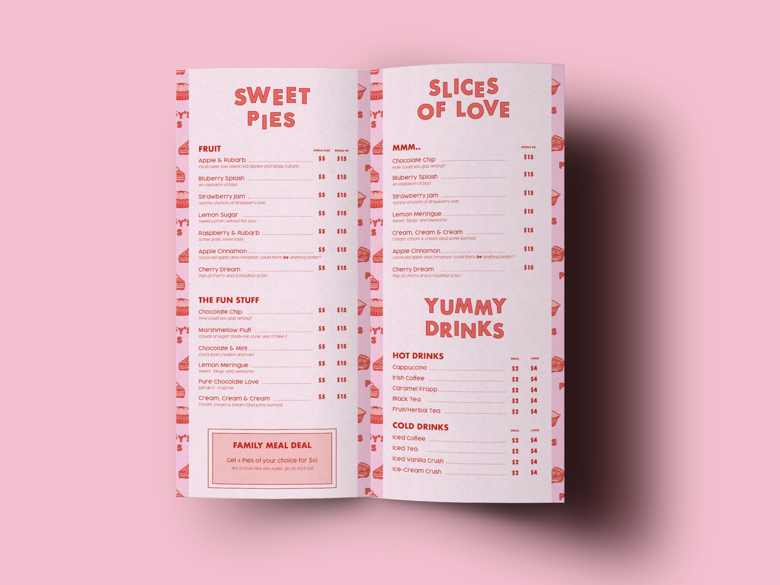 Menu - All You Need is LoveAnd Pies