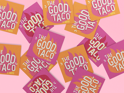 The Good Taco Shop Branding - Taco Logo Icon Fire - Logos #3