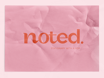 Noted - Stationary Shop Branding Logo Design Pink #1