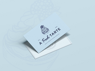 A Fresh Tart Pies Bakery Branding Logo Design Pie card Icon #4