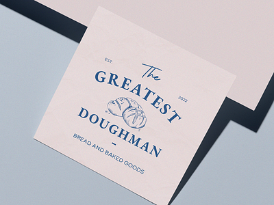 The Greatest Doughman Bakery Branding Logo Bread Illustration #3