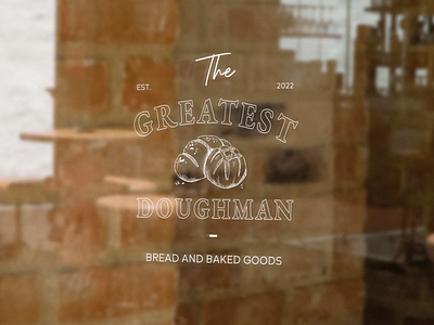 The Greatest Doughman Bakery Branding Logo Bread Illustration #4