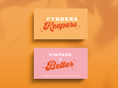Fynders Keepers Thrift Store Shop Vintage Retro Branding #2