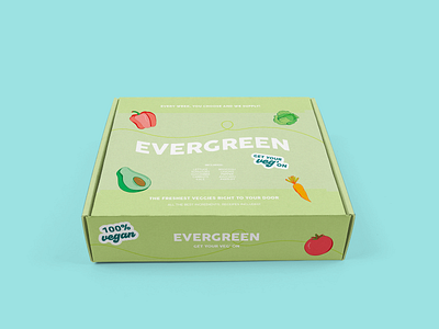 Evergreen Fresh Vegetable Subscription Box Branding Vegan #1