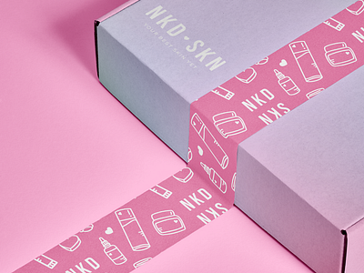 NKD SKN - Skincare Branding Logo Gradient Icons Pattern #4