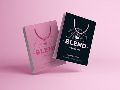 Blend Coffee Branding Logo Packaging Illustration Pink #3