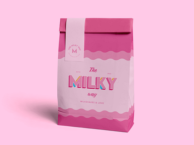 The Milky Way Milkshake Shop Drinks Pink Milkshake rainbow #1 3d art artwork branding design digital art digital illustration graphic design illustration logo ui vector