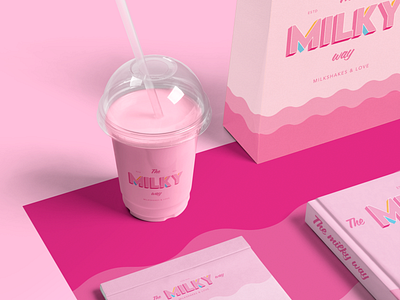 The Milky Way Milkshake Shop Drinks Pink Milkshake rainbow #2