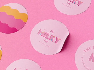 The Milky Way Milkshake Shop Drinks Pink Milkshake Stickers #4