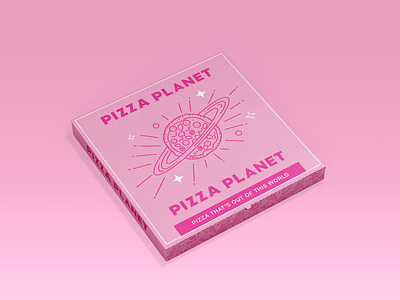 Pizza Planet Pizza Illustration Space Icons Pizza Box Design #2