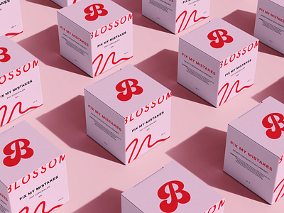 Blossom Makeup Branding Cosmetics Packaging Retro #1 3d art artwork b lettering box design branding design digital art digital illustration free graphic design illustration lettering logo make up mockup packaging retro ui vector