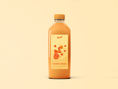 Squeezy Juice Bottle Design Orange Illustration Fruit Drink #1 3d art artwork bottle branding design digital art digital illustration free fruit graphic design illustration juice logo mockup orange packaging ui vector