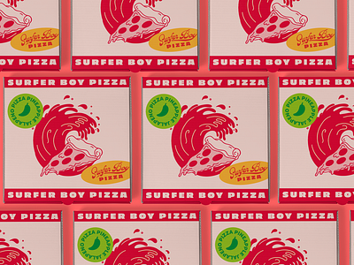 Surfer Boy Pizza Branding Stranger Things 4 Surf Halftone #2