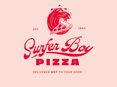 Surfer Boy Pizza Branding Stranger Things 4 Surf Halftone #3 3d art artwork branding design digital art digital illustration graphic design halftone illustration logo pizza brand pizza slice pizza surf sauce ui vector wave