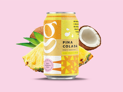 Pina Colada Cocktail Drink Soda Can Design Tropical #1