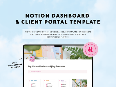 NOTION DASHBOARD & CLIENT PORTAL TEMPLATE WITH ICONS