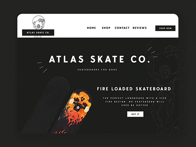 Atlas Skate Skateboarding Shop skateboards Website Landing #3