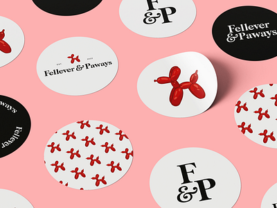 Fellever & Paways Dog Accessory Branding Logo Design Balloon Dog