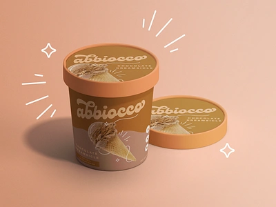 Abbiocco Ice cream tub packaging design illustration mockup #2 3d art artwork branding design digital art digital illustration food free mockup graphic design ice cream ice cream brand ice cream container ice cream mockup illustration logo packaging retro ui vector