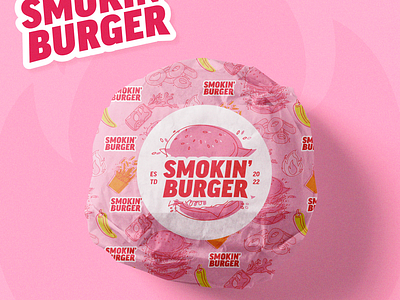 Smokin Burger Burger branding illustrations logo pink brand #3 3d art artwork branding burger burger icons design digital art digital illustration fast food fast food icons food food illustrations graphic design illustration logo packaging pattern ui vector