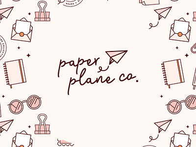 Paper Plane Stationery Brand Brand Identity Icons Illustrations