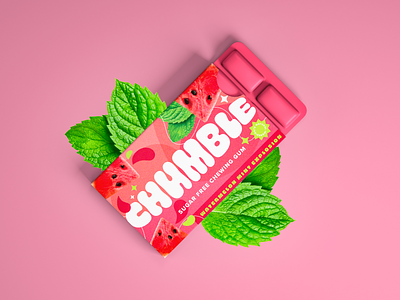 Chumble chewing gum branding packaging logo brand identity #4