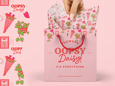 Oopsy Diasy Florist Flower Shop Logo Brand Flower Icons #1