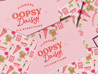 Oopsy Diasy Florist Flower Shop Logo Brand Flower Icons #2