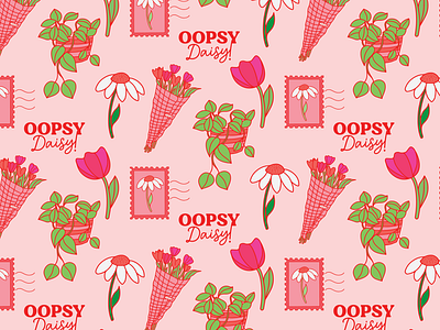 Oopsy Diasy Florist Flower Shop Logo Brand Flower Icons #3