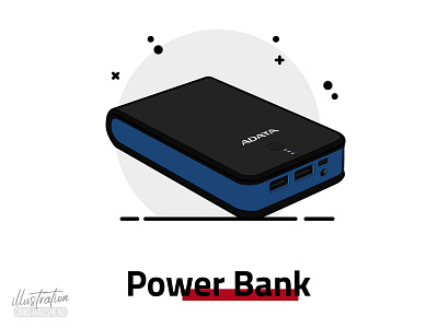 power bank illustration adata art design dribbble flat illustration illustrator minimal mobile power bank vector