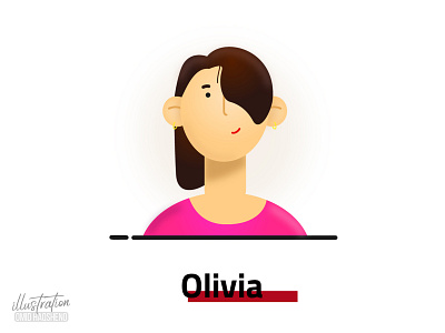Olivia Character face animation art character design design dribbble flat girl illustration illustrator minimal vector