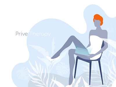 Prive Therapy branding character counselor design doctor fashion fashion art illustration minimalism office practice private psichology psychologist summer therapy vector woman