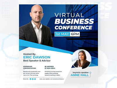 Business Conference Animated Social Banner Design animated banner banner ad banner ads banner design conference leadership virtual event