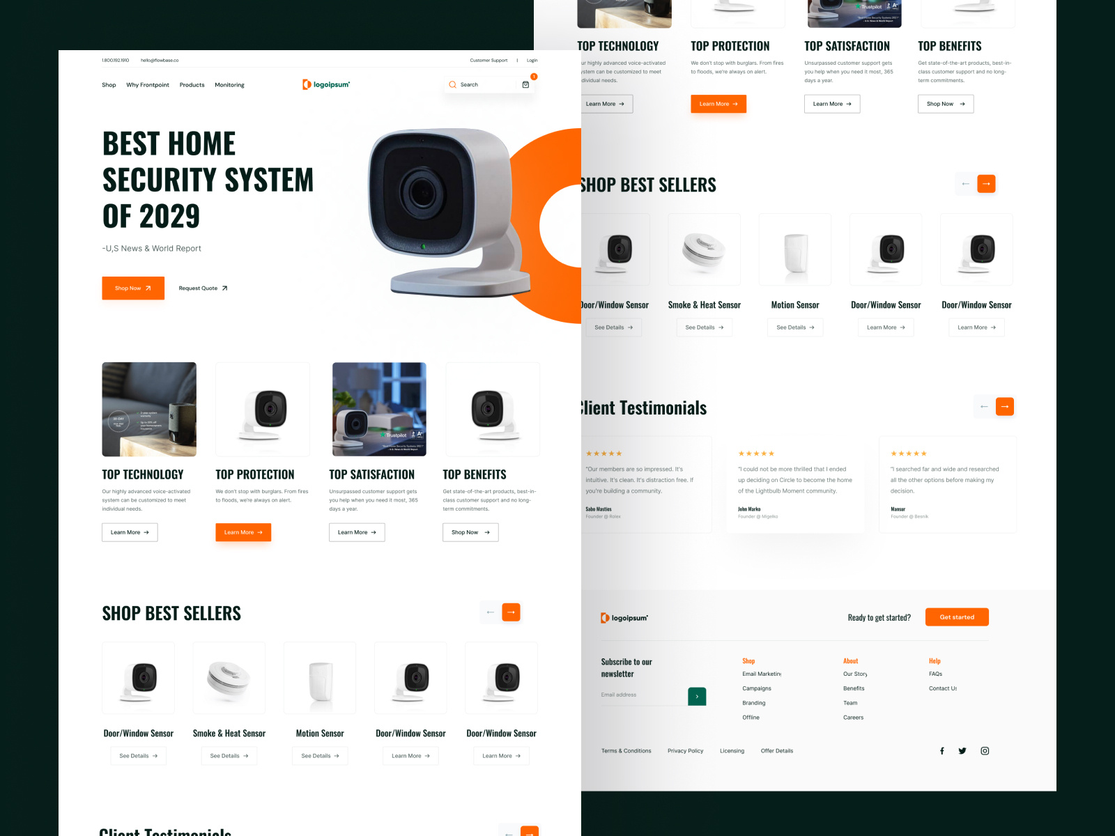 Home Security Camera Website Design by MarketerClaw for
