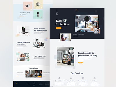 Total Home Protection Website accesscontrol home automation home protection home security home security website landing page protection safety security security camera security landing page security system smart home smart home security smart security ui design ux design web design website website design