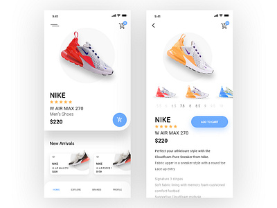 Buying Shoes from online store app apps design apps screen ecommerce shoe shoe design