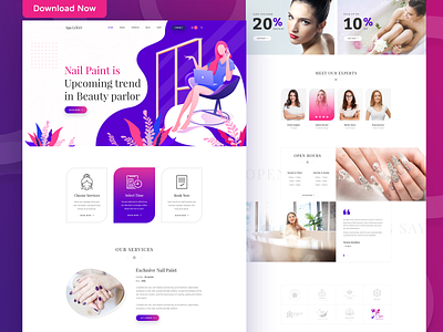 Beauty Parlor and Salon Business website template apps design beauty beauty and the beast beauty app beauty logo beauty parlor beauty product beauty salon ecommerce massage massage therapy parlor salon app spa ux design